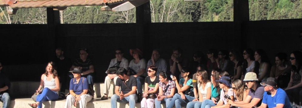 A group of people sitting together